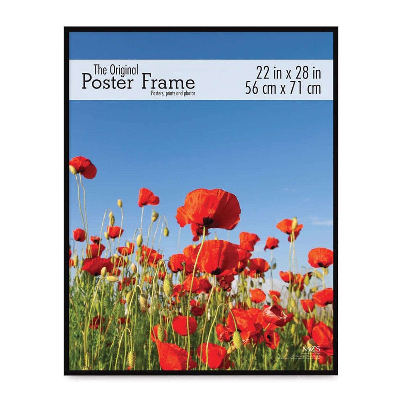 MCS Large Format Matte Poster Frame - 22" x 28" x 5/32", Black